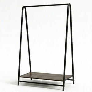 Perchero Metálico Minimalista con Estante de Madera, Diseño Rectangular para Almacenamiento en el Dormitorio, Lumetal Vietnam - Product Image 1
