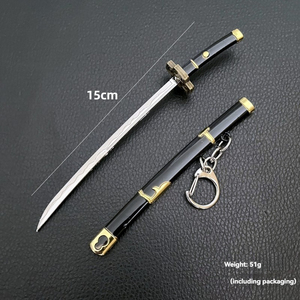 Espada <span class=keywords><strong>de</strong></span> Metal <span class=keywords><strong>de</strong></span> Anime <span class=keywords><strong>de</strong></span> 15 CM al por Mayor <span class=keywords><strong>de</strong></span> China, Espada con Funda, Modelo <span class=keywords><strong>de</strong></span> Aleación Metálica, Llavero Impermeable Ligero con Forma 3D - Product Image 4