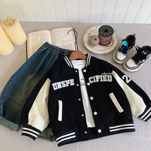 Nouvelle <span class=keywords><strong>veste</strong></span> de baseball décontractée à manches longues pour garçons, style universitaire, pour enfants de 2 à 12 ans, collection 2026 - Product Image 5