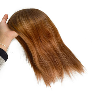 Swiss Lace Skin PU Long Naturel Cheveux Vierges Humains Dark Roots Ombre Highlight Couleur Femmes Topper - Product Image 3