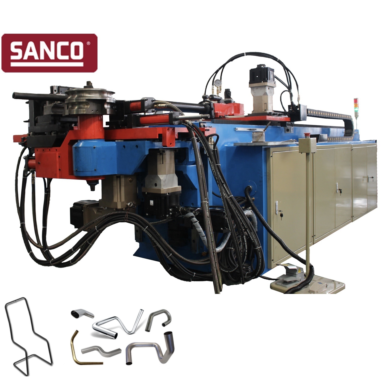 Right and Left Direction Pipe Bending Machine With Rolling and Punching