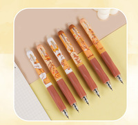 Housse de protection souple personnalisée en usine 0.5mm stylo effaçable avec gomme séchage rapide noir bleu stylo gel effaçable ensemble de 6 pièces