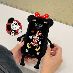<span class=keywords><strong>Coque</strong></span> de téléphone 14pro 15 en silicone souple pour femme, motif <span class=keywords><strong>Minnie</strong></span> en trois dimensions, vue arrière, adaptée aux dessins animés 13 - Product Image 3