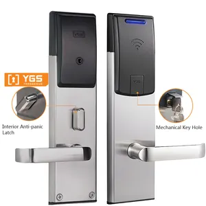 hotel management software system access keys and cards Rfid card hotel room door lock For Wood Door Smart Hotel Locks