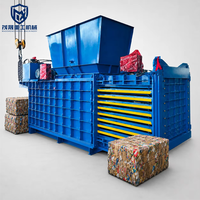 Presse à carton horizontale hydraulique grande capacité avec boîte de vitesses et cycle de balles multi-alimentation pour lignes de recyclage de carton