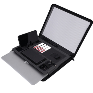 Romotion-maletín de cuero negro impermeable para ordenador portátil, organizador de documentos de negocios, maletín de lujo - Product Image 6