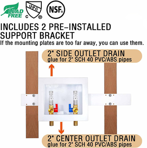 Hộp Đầu Ra Của Máy Giặt Giá Xuất Xưởng Với Thiết Bị Hãm Búa Nước Và Van Bi Xoay 1/4 - Product Image 6