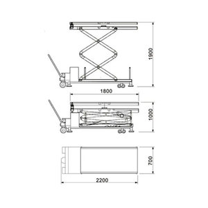 전기차 하이 퀄리티 배터리 교환용 1500KG 가위 리프트 플랫폼 - Product Image 2