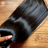 Cabello Humano Virgen al por Mayor, Doblemente Estirado, 100% Natural, con Cutícula Alineada, Liso y Negro # 1b Sin Caída de Cabello, Fábrica China