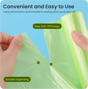 Colorful Degradable Small Trash Bags, 4-6 Gallon 100 Count Extra Strong Leak-Proof Unscented Bin Liners, Expanded Fit Disposable - Product Image 5