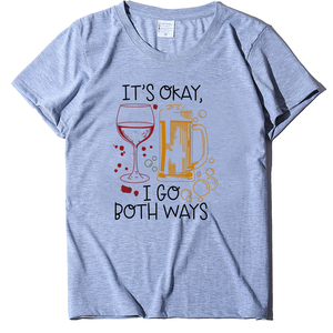 Va bene, vado in entrambe le direzioni t-shirt stampate per donne e uomini divertenti magliette estive stile stile Unisex t-shirt girocollo Damen - Product Image 5