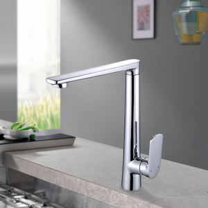 Robinet de cuisine et de lavabo moderne en laiton de haute qualité, à montage <span class=keywords><strong>sur</strong></span> plan, 1 poignée, finition chromée, eau chaude et froide, avec cartouche en céramique - Product Image 2