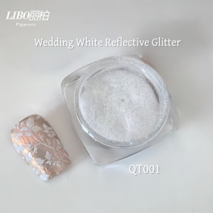 2026 New Arrivals Wedding White Reflective Glitter Nail Art Decorative Shimmer Diamond Glitter - Product Image 4