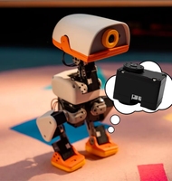Microduck Robot bipède open-source Servo haute précision 360° ° Bus TTL sans noyau à double axe pour projets de R&D de robots DIY Hugging Face