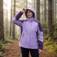 Veste softshell unisexe 3-en-1 imperméable coupe-vent respirante à séchage rapide avec capuche et fermeture éclair pour la randonnée en plein air