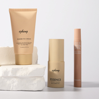 Ensemble d'emballages de soins de la peau personnalisés avec logo, 30, 50 g, 100, 120 ml, pot de crème cosmétique en plastique de luxe, flacon de lotion, flacon de toner avec pompe