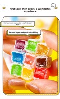 Bonbons Gélifiés Aigres Nostalgiques en Gros, Saveurs Multiples de Fruits, Sucrés et Moelleux, Idéaux pour les Fêtes d'Enfants