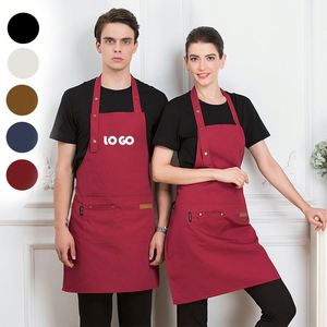 Tablier de travail réglable sans manches pour adulte, style croisé, pour le nettoyage, le salon de coiffure, le barista, en coton/polyester non tissé, haute qualité - Product Image 1