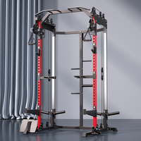 Rack de musculation multifonctionnel avec banc de musculation et croisement de câbles, équipement de fitness tout-en-un pour la maison