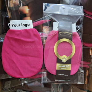 Guante exfoliante de viscosa impreso con logotipo personalizado Guante depurador de piel coreano Exfoliar extra áspero Mit para ducha - Product Image 4