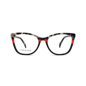 F-7709 New model fashionable lamination acetate eyeglasses frames high quality optical eyewear wholesaler