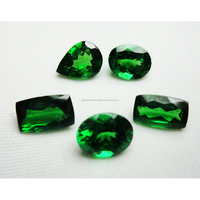 Tsavorite naturelle de qualité supérieure, forme poire, taille triligne, couleur verte, grenat facetté pour la fabrication de bijoux, certifiée GEMFORTE INC