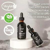 Gouttes liquides Shilajit de l'Himalaya pur Fabrication de gouttes minérales de trace d'acide fulvique biodisponible pour adultes pas pour les femmes enceintes