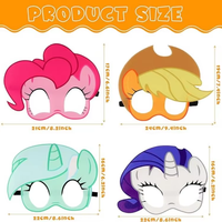 12 paquets de masques en feutre à thème de dessin animé, fournitures pour fêtes, costumes, masques, déguisements, mascarade, cosplay pour enfants, cadeaux d'anniversaire