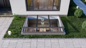 현대식 모터 구동 방수 수직 알루미늄 채광창 자동 루버 단열 알루미늄 합금 프레임 (야외 지붕용) - Product Image 5