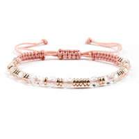 Bracelet « Jusqu'à ce que nous nous réunissons » en code Morse, bracelet avec message secret, cadeau pour elle, bracelet en cristal de guérison, bracelet tressé en code Morse
