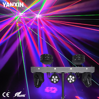 Kit d'éclairage mobile pour DJ, 300W RGBWA, projecteurs à tête mobile DMX512, stroboscope LED, système d'éclairage de scène portable, discothèque, spectacle