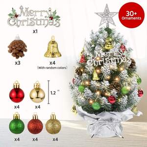 2025 Christmas Mini PE PVC Indoor Christmas <b>Tree</b> Decorations LED Hinged Ornaments for Home Decor Desktop Christmas <b>Tree</b> - Product Image 6