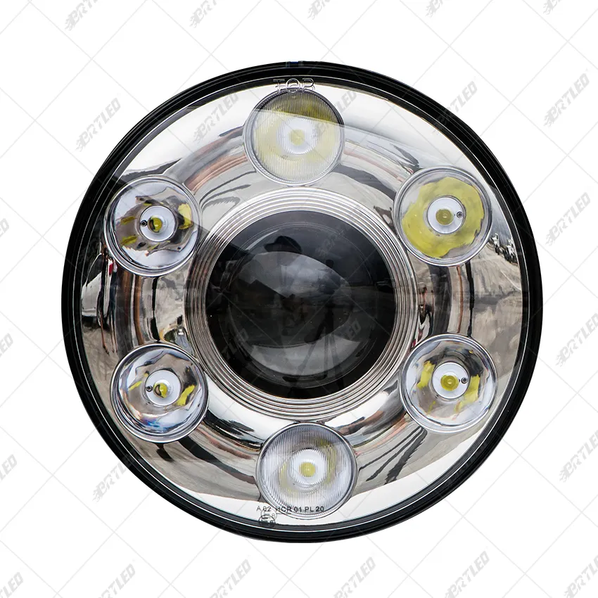 New Model 54w 7inch Round Led Headlight High Low Beam Drl Headlamp For car Offroad 12v 7inch Led Headlight