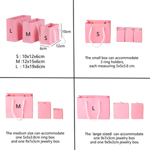 Kraft Paper Gift <b>Bags</b> Rope Handle Paper Shopping <b>Bags</b> <b>Black</b> White Pink Favor Packaging for Party Craft - Product Image 3