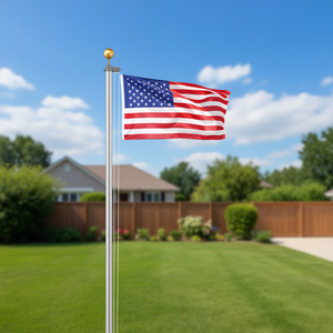 Kit Asta Portabandiera in Alluminio 25FT Resistente Smontabile Argento per Attività Promozionali - Product Image 3