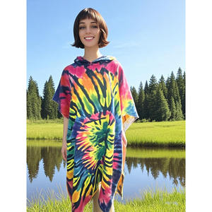 <span class=keywords><strong>Serviette</strong></span> poncho à capuche en microfibre douce, absorbante et à séchage rapide, grande taille adulte, avec logo personnalisé - Product Image 6