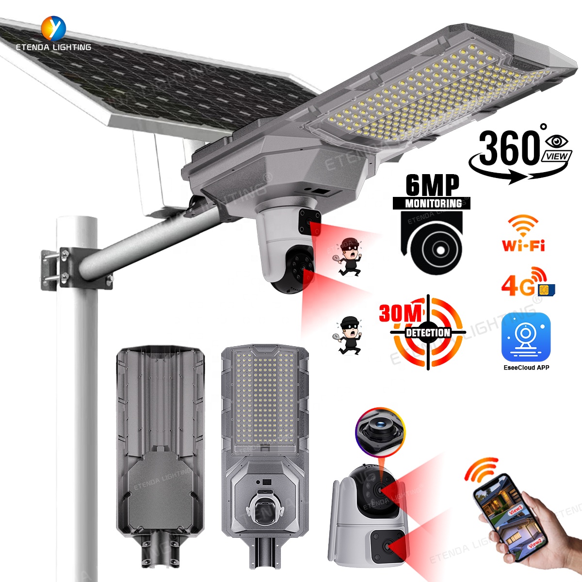 Smart WiFi LED Street Lights Durable Efficient