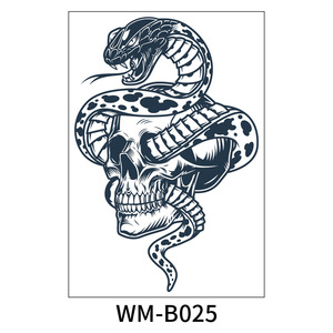 Últimas 2 semanas Cráneo de <span class=keywords><strong>serpiente</strong></span> Pegatinas de <span class=keywords><strong>tatuaje</strong></span> corporal temporal Jugo de hierbas semipermanente Impermeable a prueba de sudor para <span class=keywords><strong>brazo</strong></span> - Product Image 5