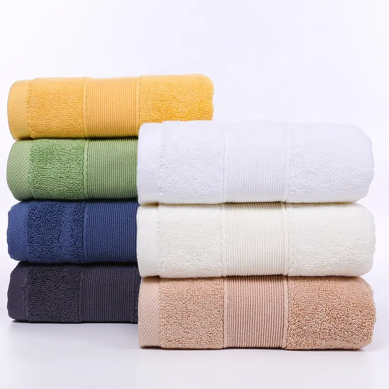 Wholesale Custom Luxury 70x140cm 5 Star Hotel Feeling 100% Cotton Hotel Large Bath Towels Sets