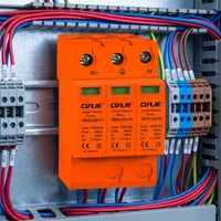 Parafoudre solaire industriel CUJE, type T2, DC 1200V 3P 40A, SPD photovoltaïque pour système hors réseau