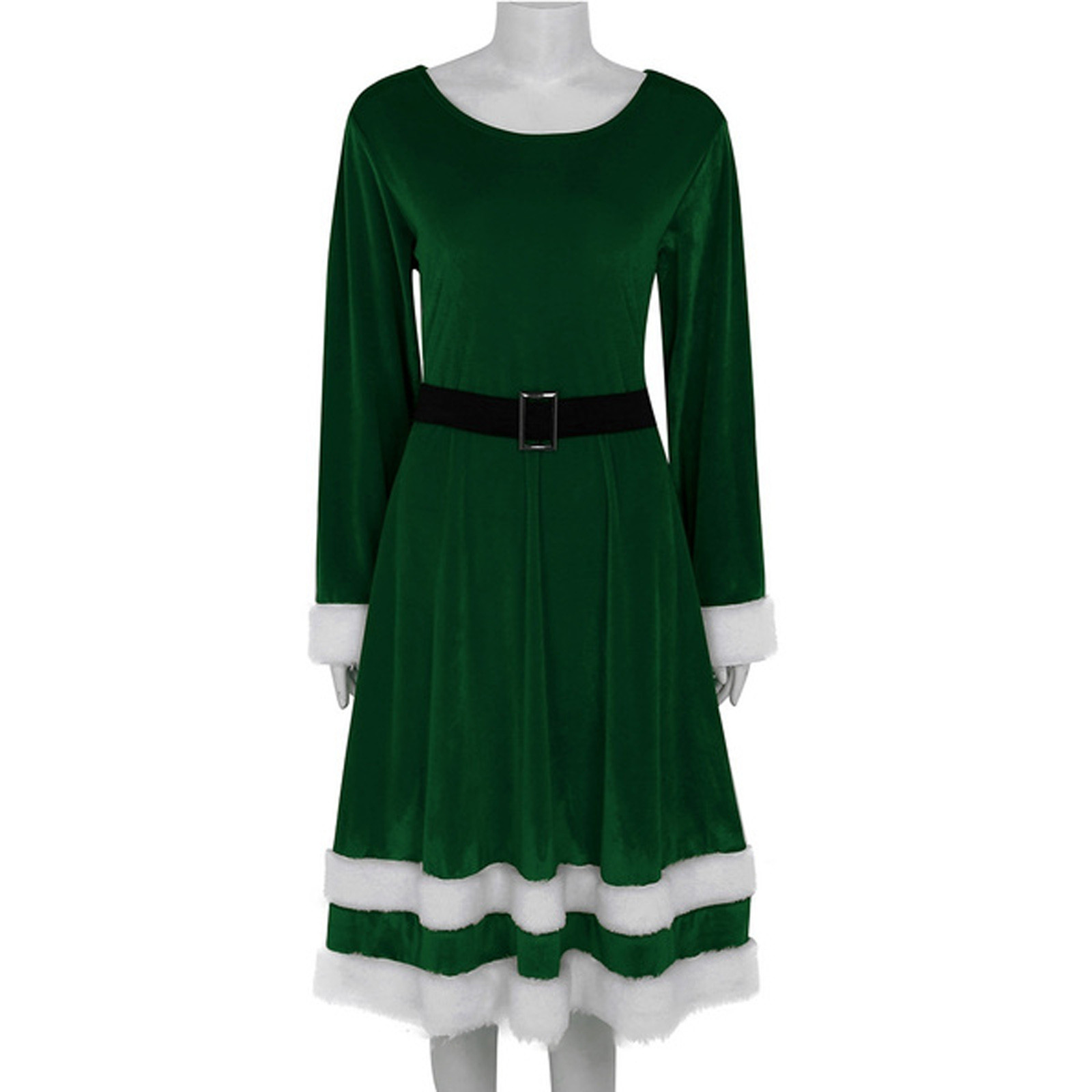 midi women's cocktail dresses Janelle Midi Cocktail Party Dress with Square Neck Black / Large main image 0