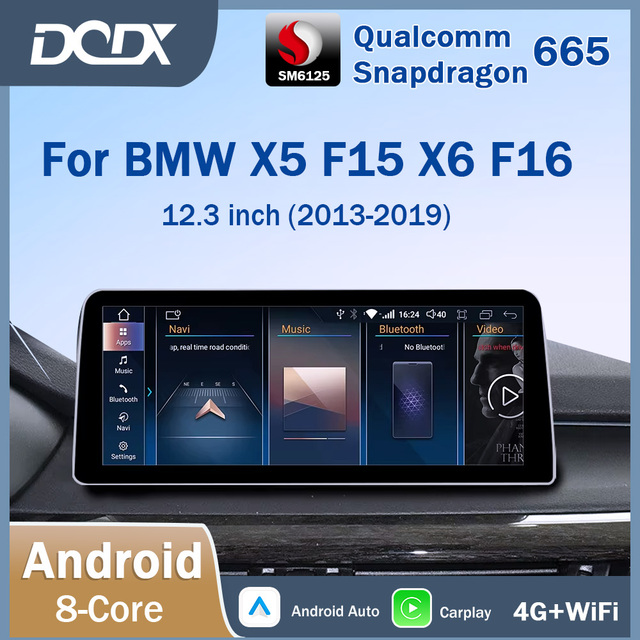 Hot Selling ID6 ID7 ID8 UI 12.3" Android System Wireless Carplay AUTO for BMW X5 F15 X6 F16 NBT EVO Car Video Players GPS NAVI