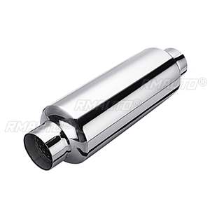 1/2 Piezas Silenciador Universal de Escape para Coche de 63mm, Tubo de Salida de 2.5 Pulgadas, Resonador de Acero Inoxidable - Product Image 2