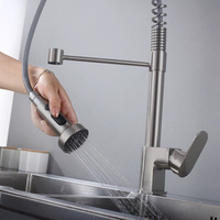 Évier de cuisine tout en cuivre, bac à légumes, robinet de douche, robinet extensible à ressort, robinet brossé, fabricant de salle de bain