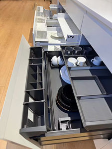 Gabinete de Cocina Blanco de Estilo Moderno Personalizado con Estantes Extraíbles, Herrajes de Almacenamiento Multifuncionales para Hogares Contemporáneos - Product Image 5