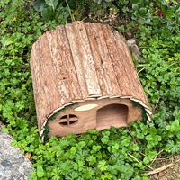 Maison en bois pour hamsters, abri naturel pour hamsters syriens, hamsters nains, cochons d'Inde, souris et petits animaux domestiques