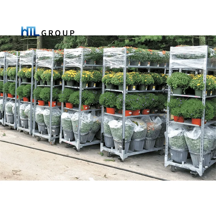 Invernadero hortícola vivero transporte planta danés carrito de flores