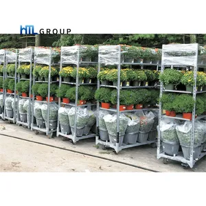 Carrello per fiori danesi per il trasporto di piante orticole in serra
