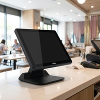 Terminal de point de vente Windows Gilong GL-G150 Intel I5 avec écran tactile capacitif (noir, résolution 1366x768) pour usage en restaurant, comprend