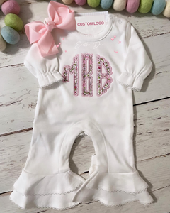 Bébé garçon Coming Home tenue 100% coton monogramme Footie Sleeper nouveau-né bébé vêtements garçon 0-3 mois - Product Image 3